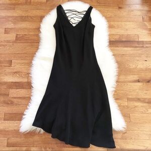 Jones Wear Black Asymmetrical Cocktail Formal Dress